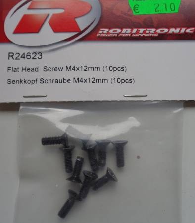 Senkkopf-Schrauben M 4 x 12 mm, 10 Stück