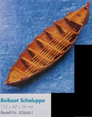 Beiboot Schaluppe 155 x 42 x 26 mm
