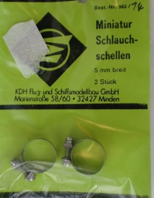 Miniatur-Schlauchschellen (3x vorrätig /1.8.23)