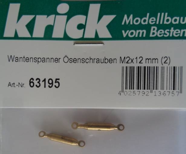 Wantenspanner mit Ösenschrauben M 2x12 mm (2)
