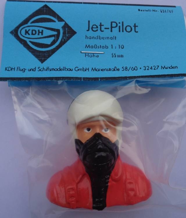 Jet-Pilot, farbig, handbemalt, Breite 70mm, Höhe 70 mm