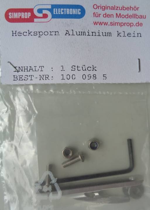 Hecksporn Aluminium klein