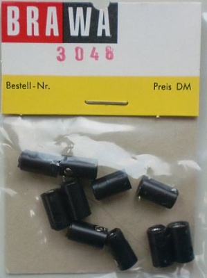 BRAWA-Schwachstrom-Buchsen, schwarz, 10 Stück