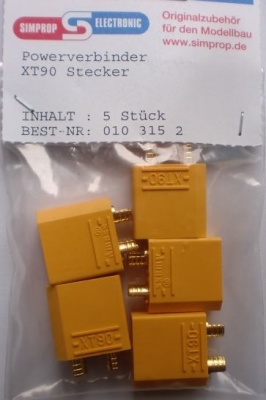 Powerverbinder XT90 Stecker mit  3,5 mm Goldkontakten