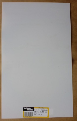 Styrol-Platten, weiß, Stärke 0,5 mm, 320 x 194 mm
