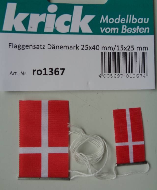 Flaggensatz Dänemark 25x40 mm/15x30 mm