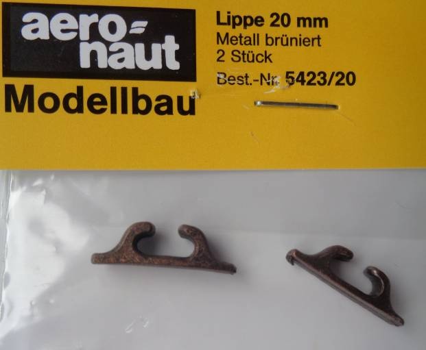 Lippe Metall,  ca. 20 mm lang, 2 Stück