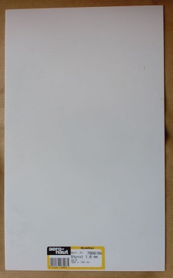 Styrol-Platten, weiß, Stärke 1,0 mm, 320 x 194 mm