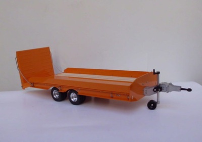 Tieflader-Anhänger mit Rampe, orange    -NEU-