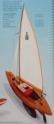 PINGUIN Segelyacht, Länge 61,8 cm