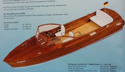 Capri Sportboot (Länge 70 cm)