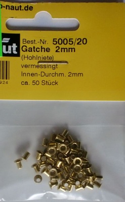 Gatche/Bullaugen, Ø äußerer Rand 3,5 mm,Lg. 2,5 mm, 50 Stück