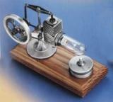 Mini-Stirlingmotor, altsilber gebürstet,  mont. -Heißluftm.-