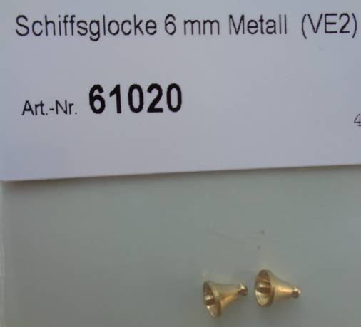 Schiffsglocke 6 mm Metall