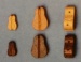 Violinblöcke, Holz, dunkel, m. 1 Rille, 12 mm hoch, 10 Stück
